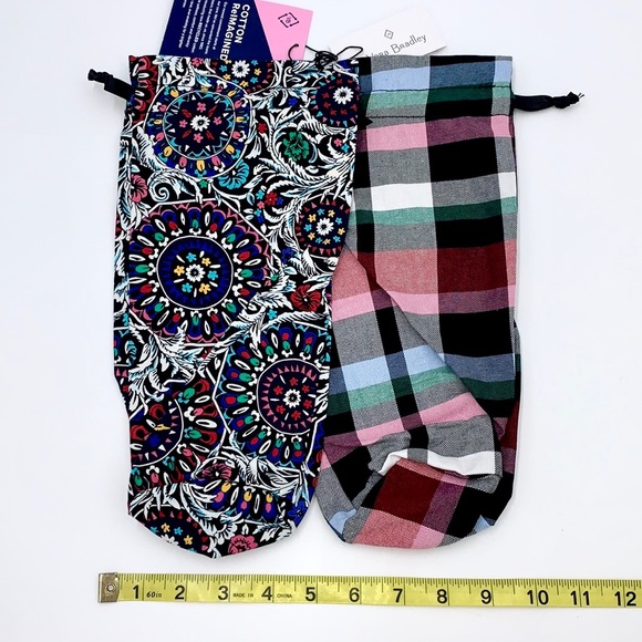 Vera Bradley Set of 2 Bottle Gift Bags in Stained Glass Medallion - Picture 9 of 12